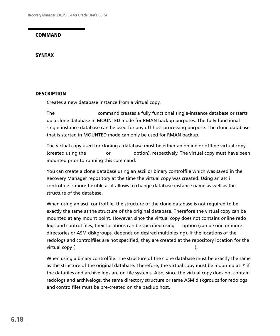 Vcdba_createdb | HP 3PAR Application Software Suite for Oracle User Manual | Page 132 / 196