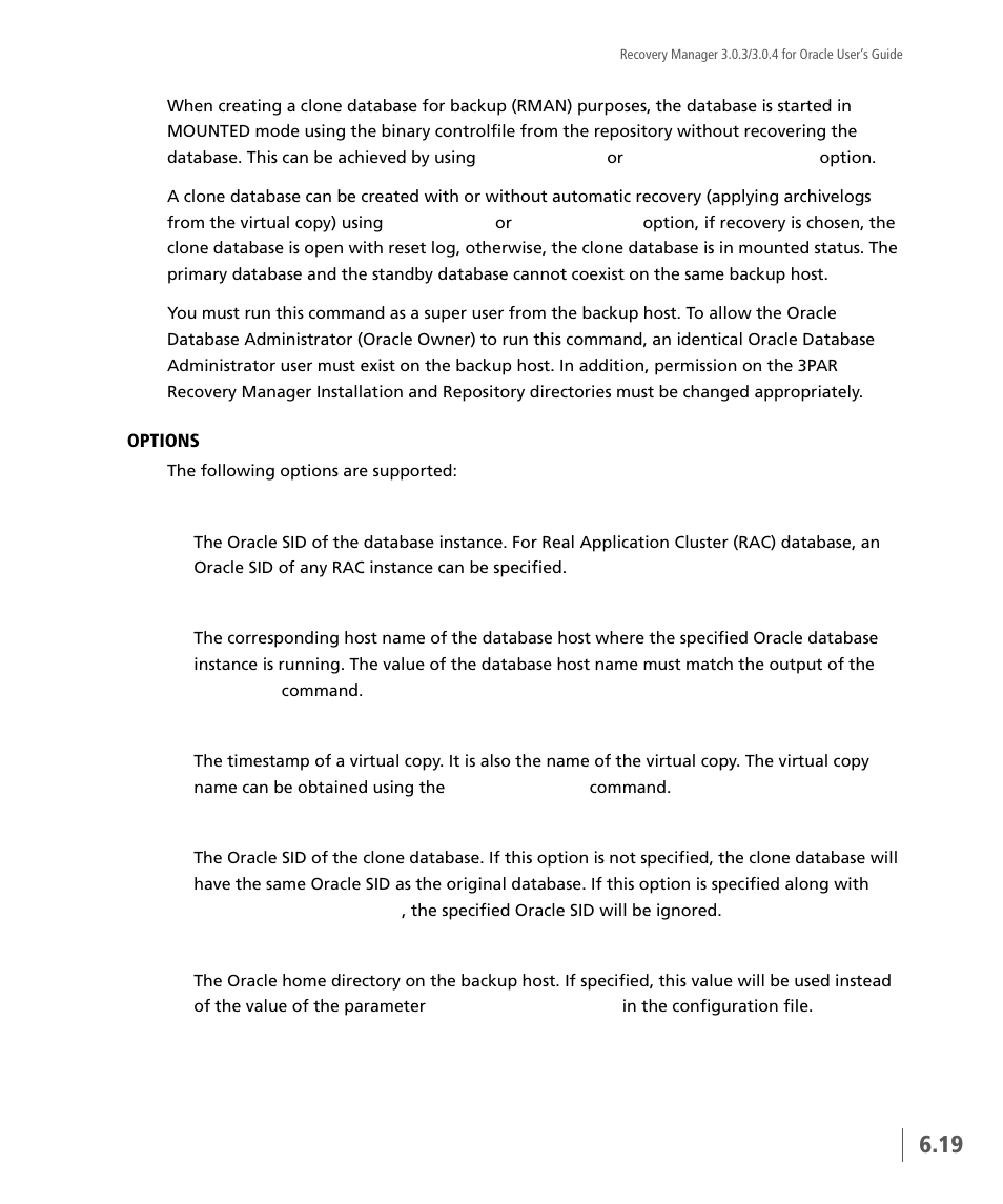 HP 3PAR Application Software Suite for Oracle User Manual | Page 133 / 196