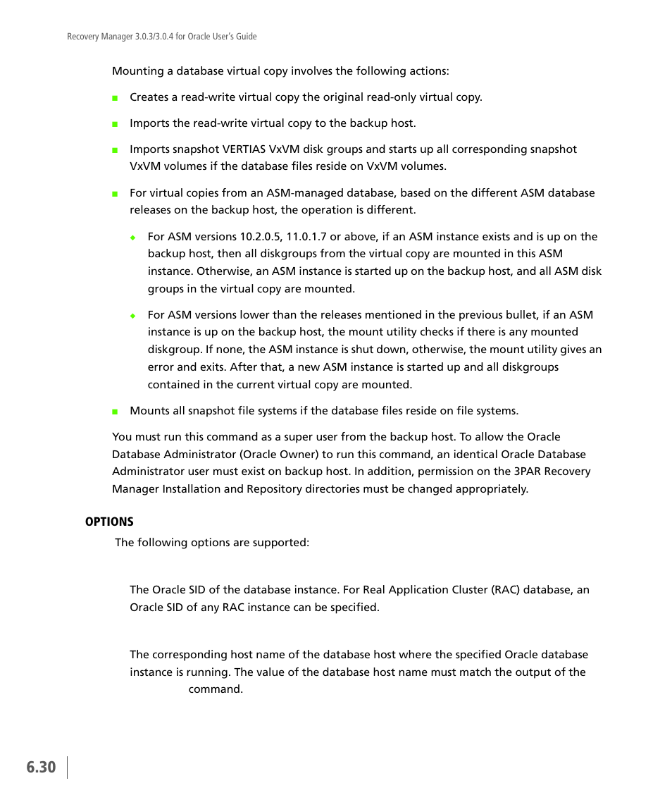 HP 3PAR Application Software Suite for Oracle User Manual | Page 144 / 196