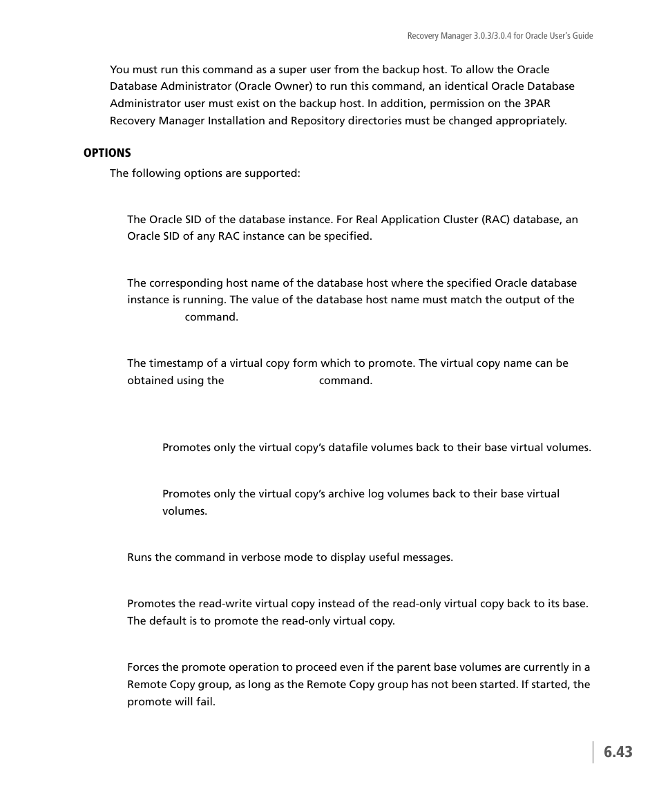 HP 3PAR Application Software Suite for Oracle User Manual | Page 157 / 196