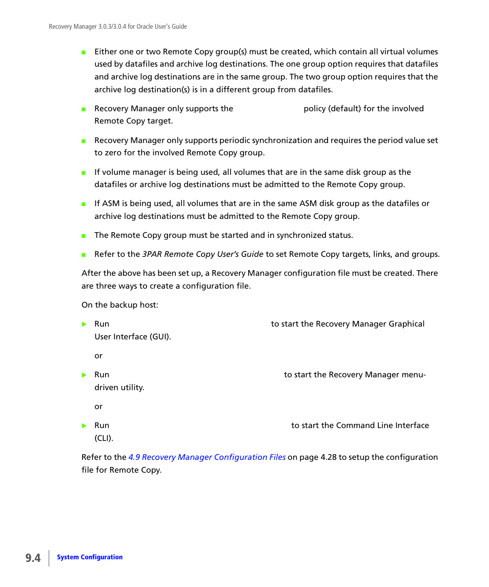 HP 3PAR Application Software Suite for Oracle User Manual | Page 184 / 196