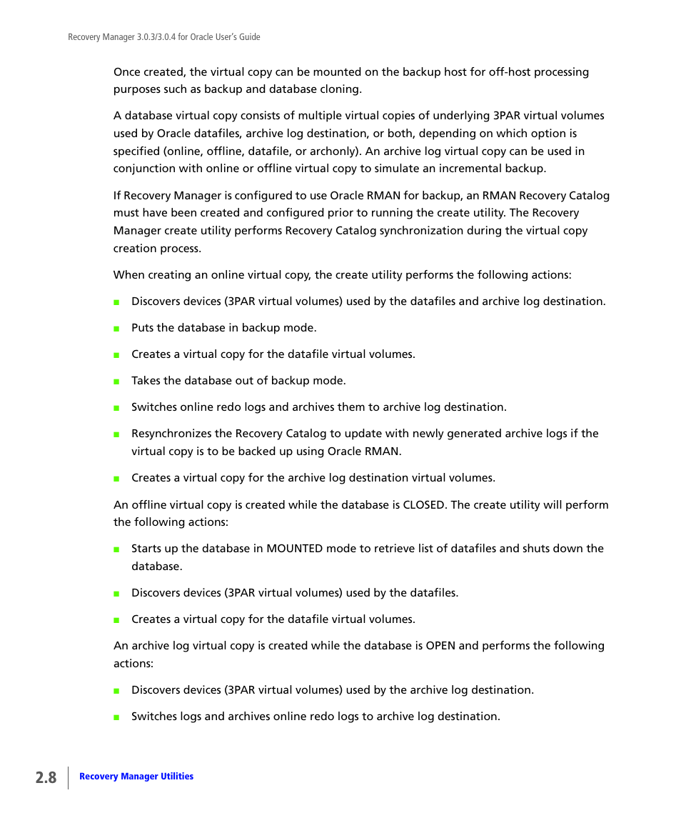 HP 3PAR Application Software Suite for Oracle User Manual | Page 24 / 196
