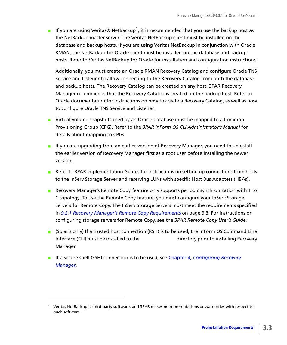 HP 3PAR Application Software Suite for Oracle User Manual | Page 43 / 196