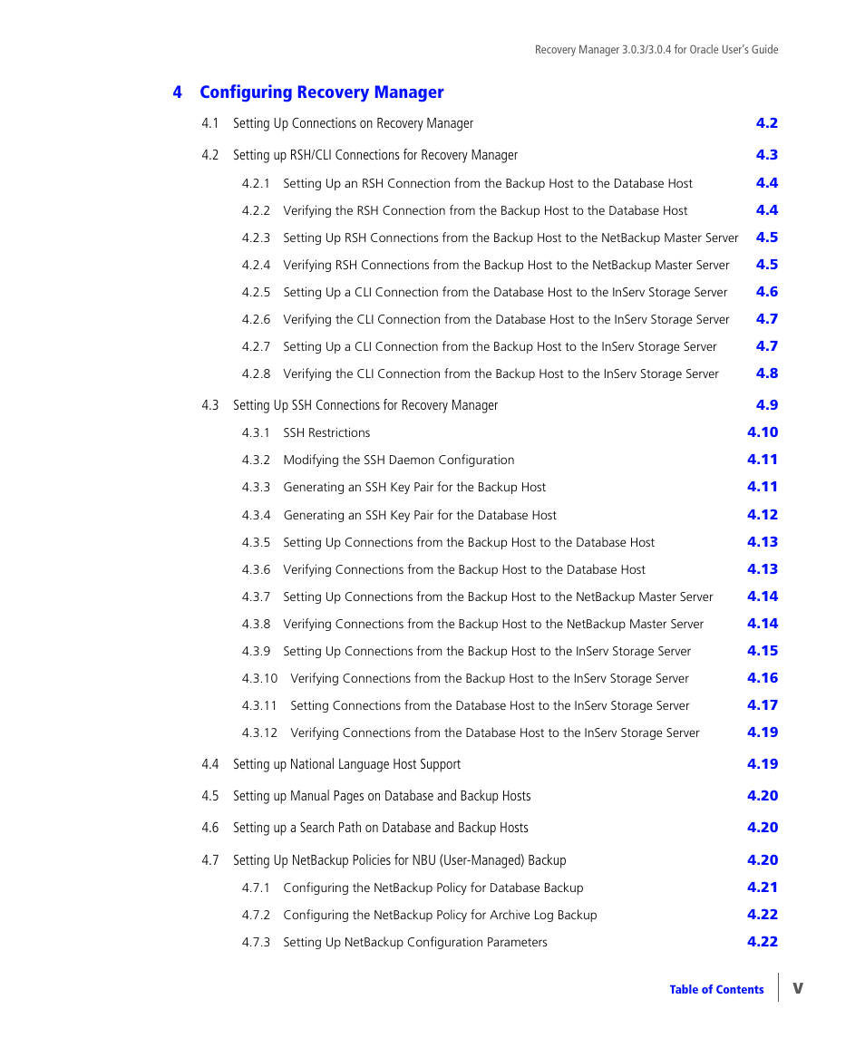 4configuring recovery manager | HP 3PAR Application Software Suite for Oracle User Manual | Page 5 / 196