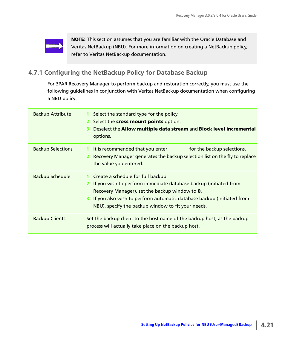 HP 3PAR Application Software Suite for Oracle User Manual | Page 71 / 196