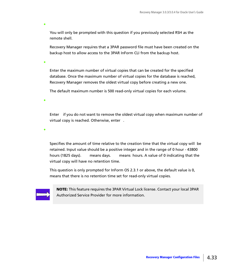 HP 3PAR Application Software Suite for Oracle User Manual | Page 83 / 196