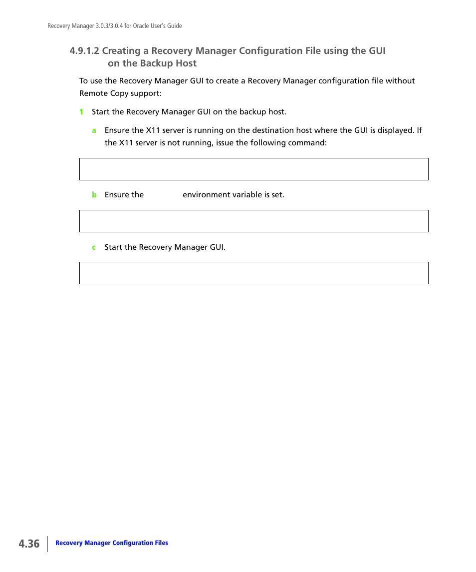 On the backup host | HP 3PAR Application Software Suite for Oracle User Manual | Page 86 / 196