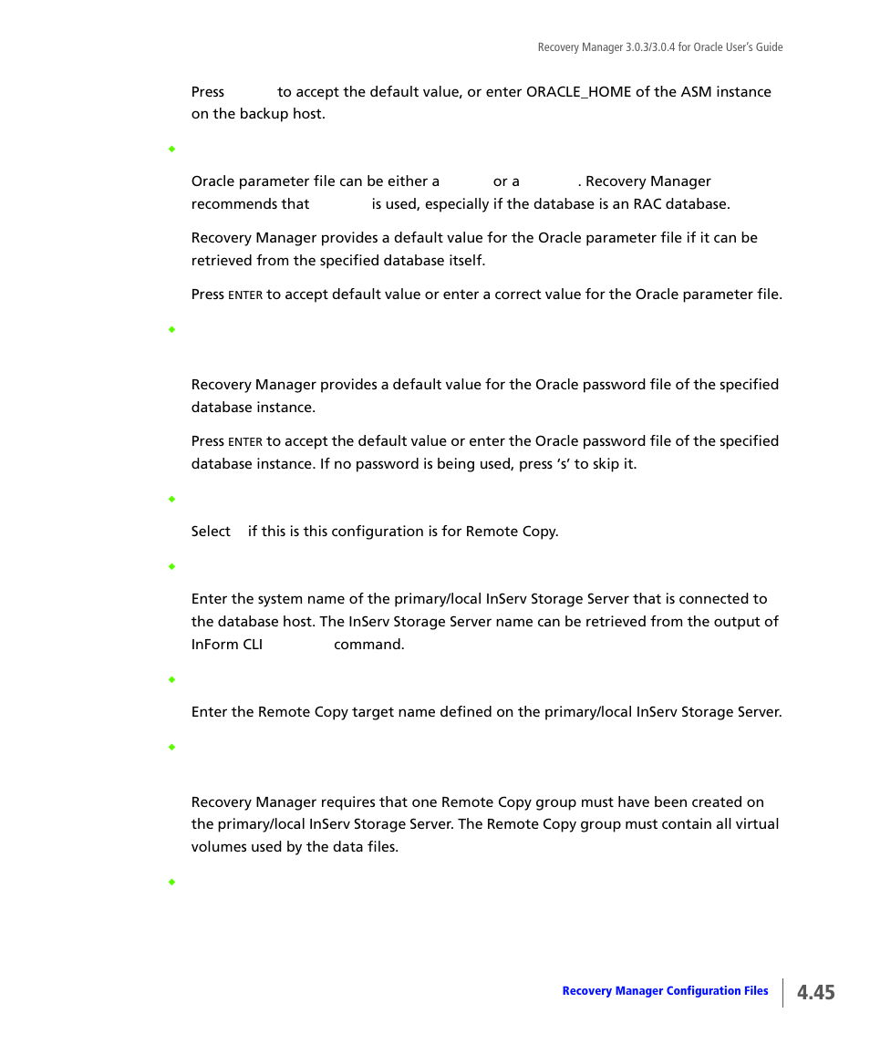 HP 3PAR Application Software Suite for Oracle User Manual | Page 95 / 196