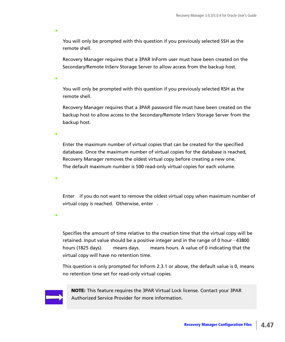 HP 3PAR Application Software Suite for Oracle User Manual | Page 97 / 196