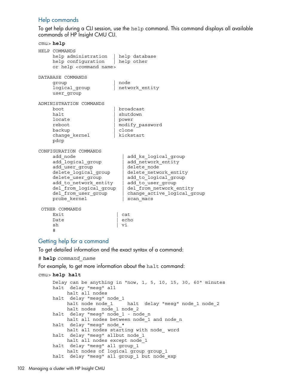 HP Insight Cluster Management Utility User Manual | Page 102 / 191