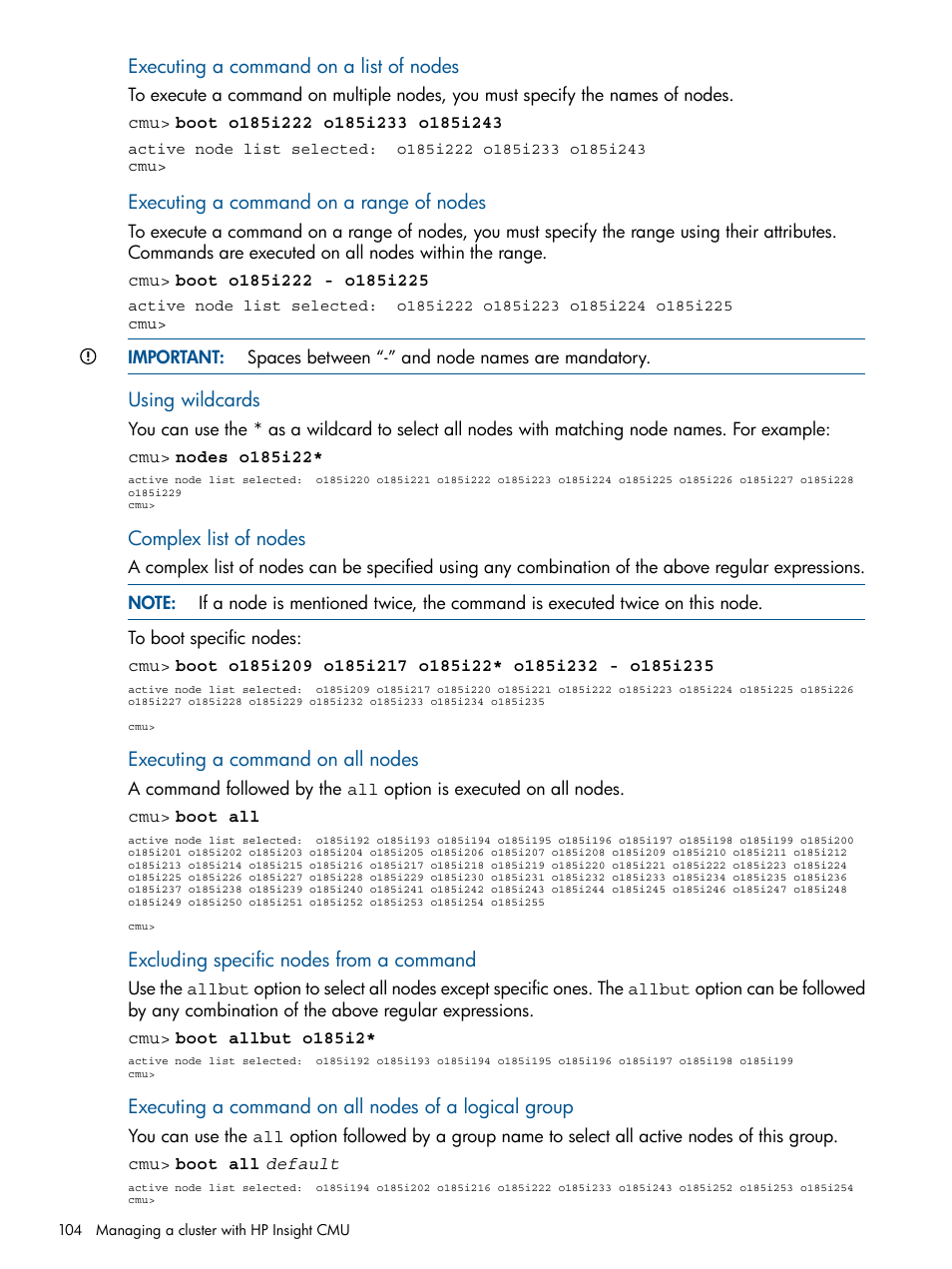 HP Insight Cluster Management Utility User Manual | Page 104 / 191