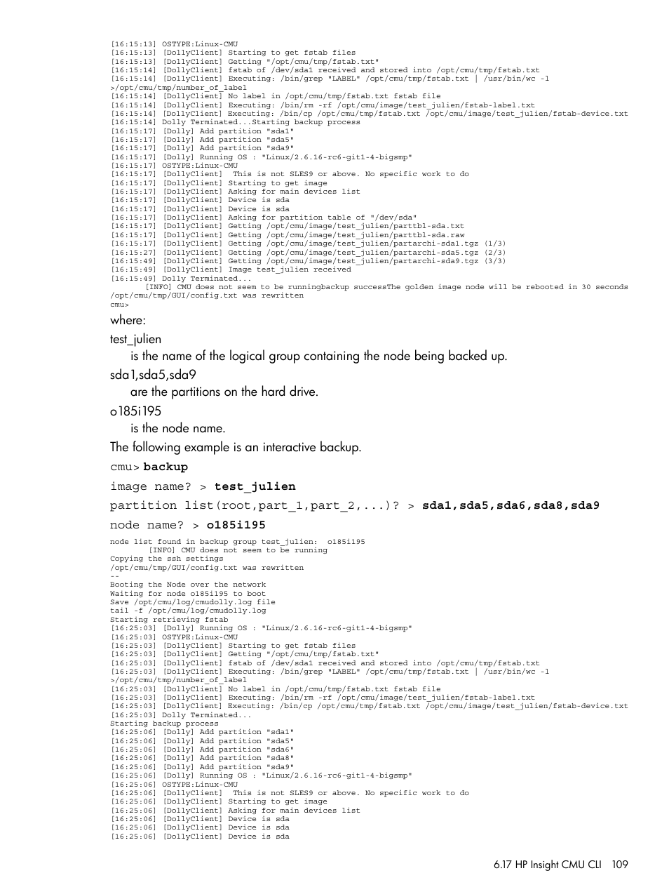 HP Insight Cluster Management Utility User Manual | Page 109 / 191