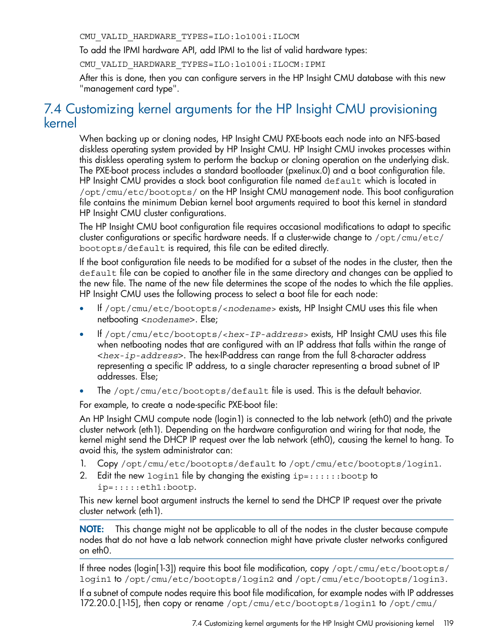 HP Insight Cluster Management Utility User Manual | Page 119 / 191