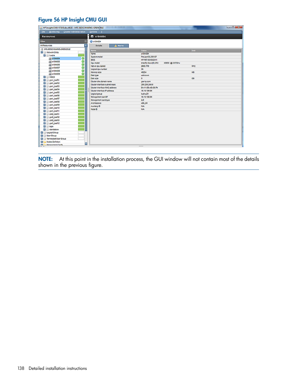 Hp insight cmu gui | HP Insight Cluster Management Utility User Manual | Page 138 / 191