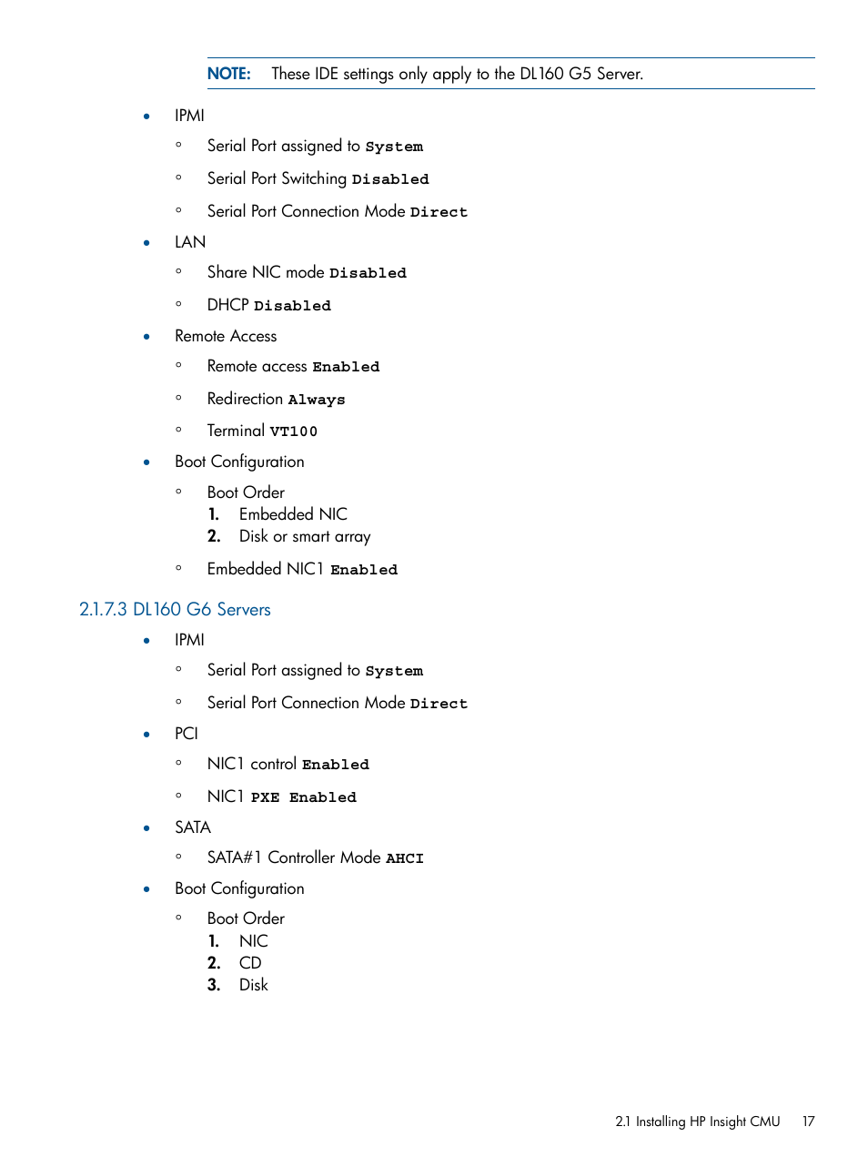 3 dl160 g6 servers | HP Insight Cluster Management Utility User Manual | Page 17 / 191