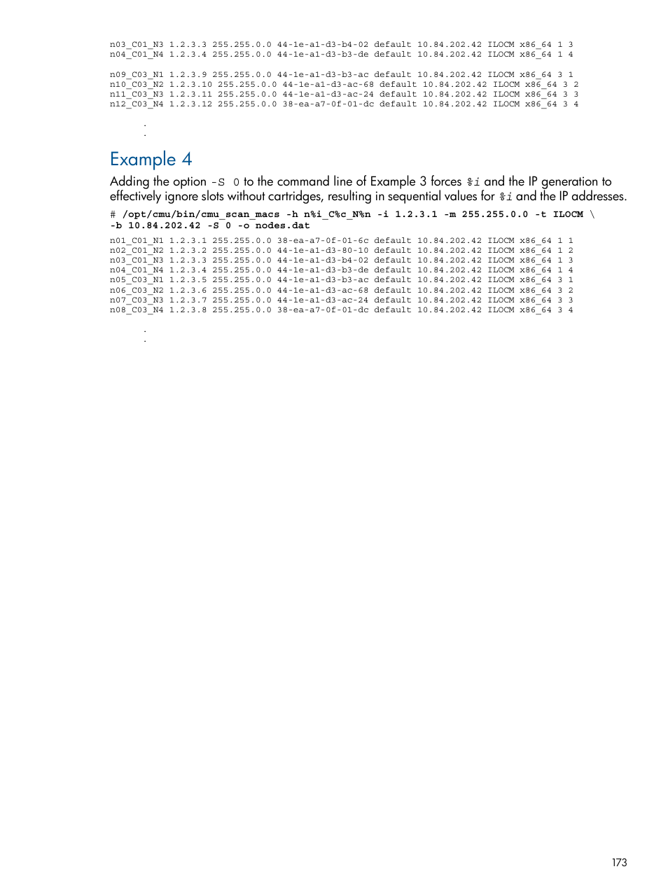 Example 4 | HP Insight Cluster Management Utility User Manual | Page 173 / 191