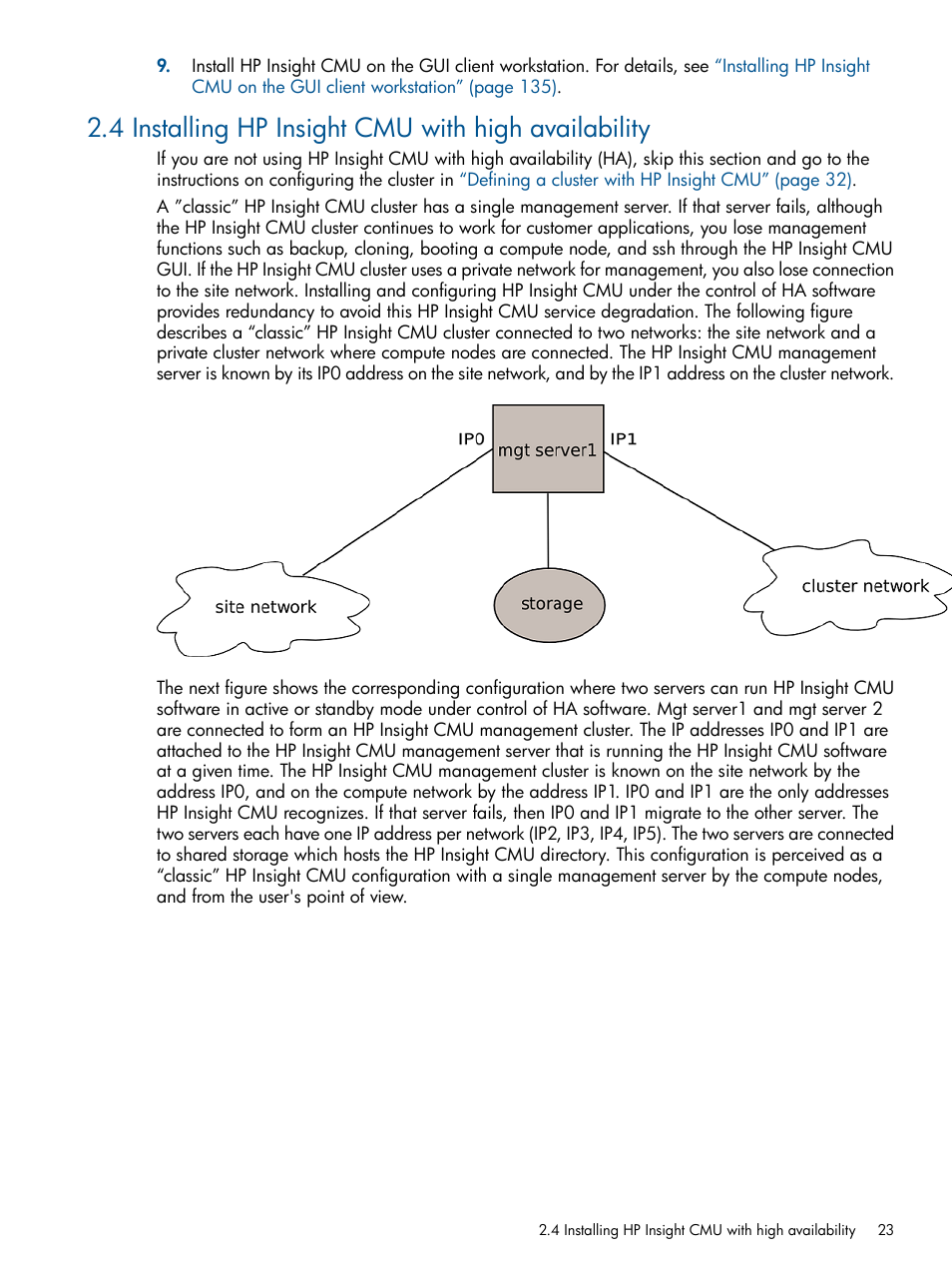 4 installing hp insight cmu with high availability | HP Insight Cluster Management Utility User Manual | Page 23 / 191