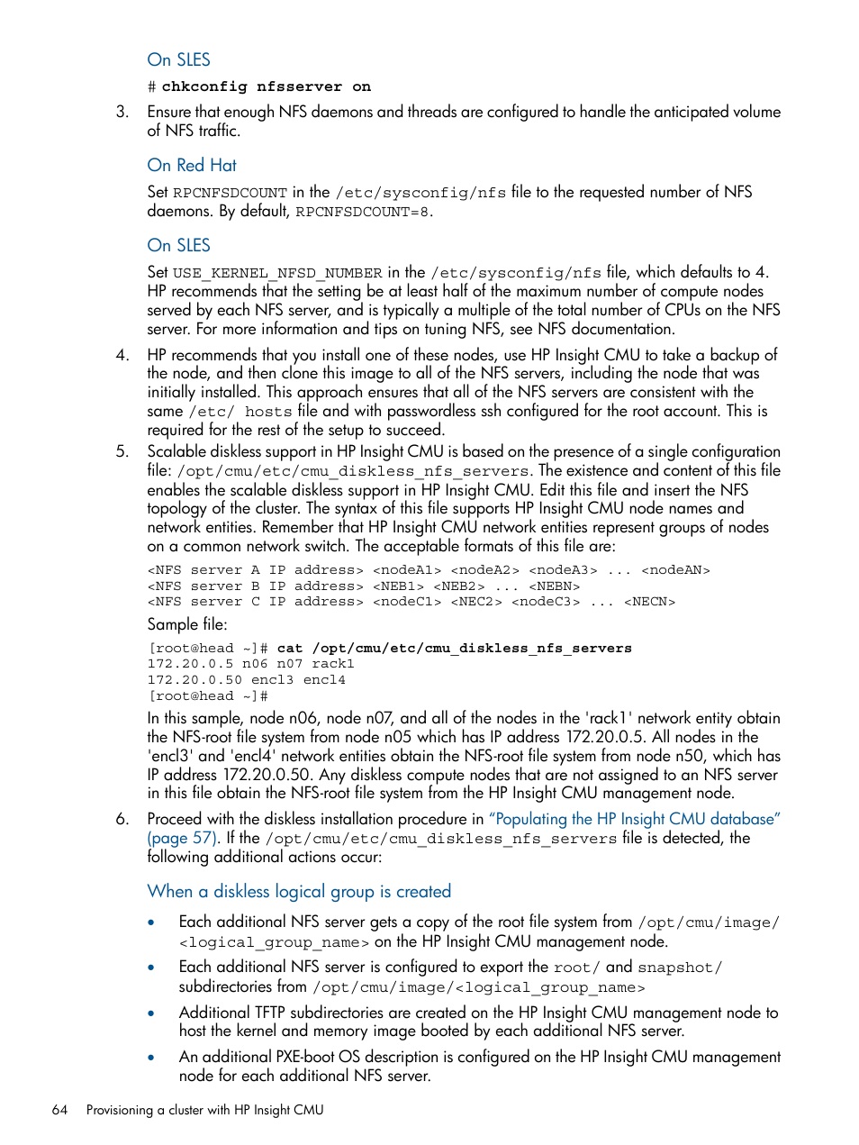 HP Insight Cluster Management Utility User Manual | Page 64 / 191