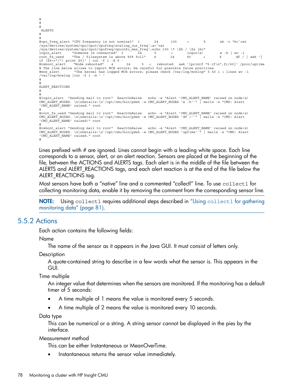 2 actions | HP Insight Cluster Management Utility User Manual | Page 78 / 191