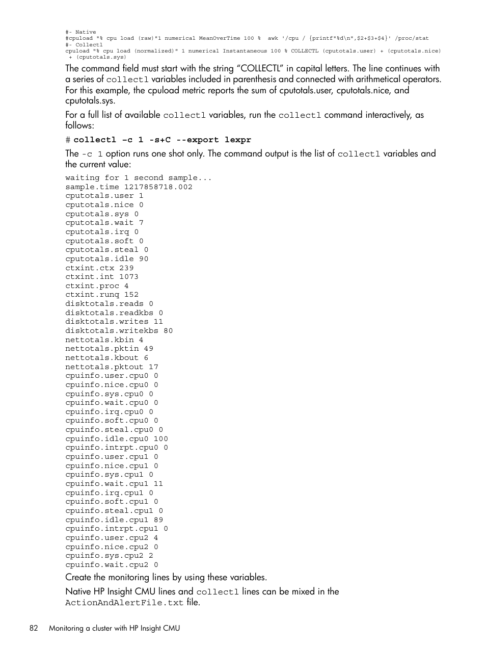 HP Insight Cluster Management Utility User Manual | Page 82 / 191