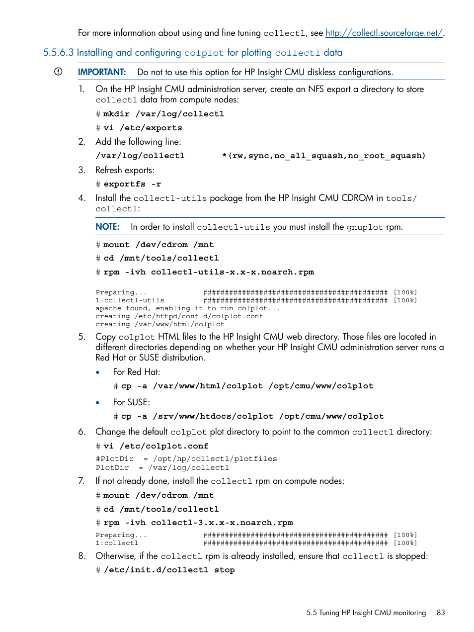 HP Insight Cluster Management Utility User Manual | Page 83 / 191