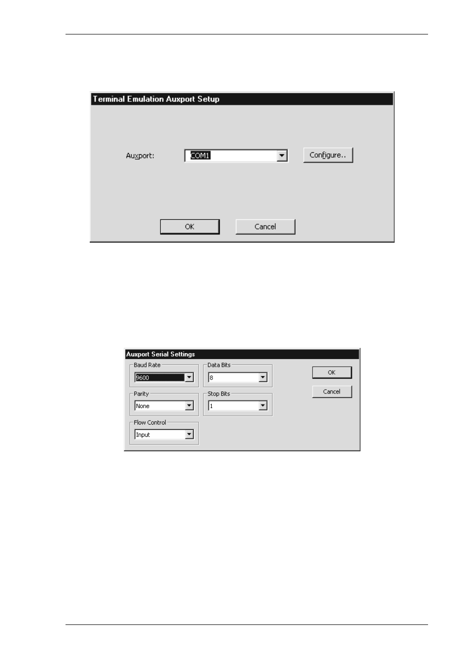 Auxport setup, Auxport setup menu, Auxport settings | Auxport setup -49 | HP Compaq t5710 Thin Client User Manual | Page 109 / 342