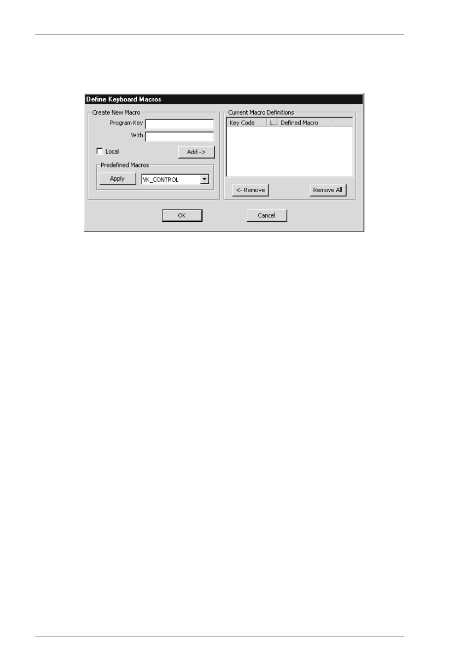 Define keyboard macros, Macros menu, Mapping (changing) | Mapping (showing), Keyboard macros, Define keyboard macros -68 | HP Compaq t5710 Thin Client User Manual | Page 128 / 342