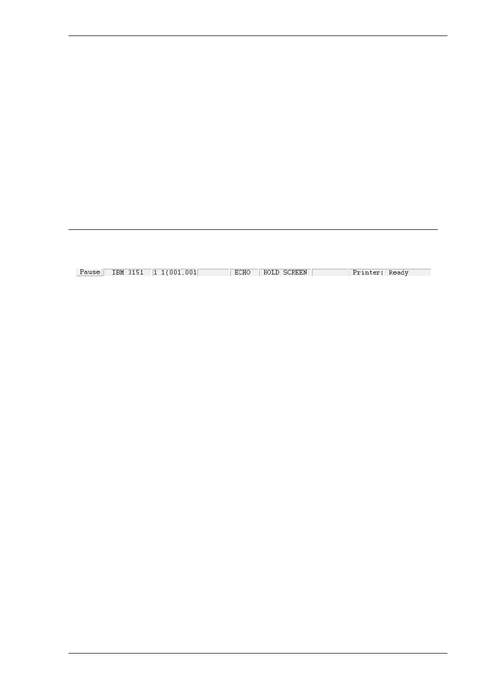 The status bar, Ibm 3151 emulation, Status bar | The status bar -3 | HP Compaq t5710 Thin Client User Manual | Page 199 / 342