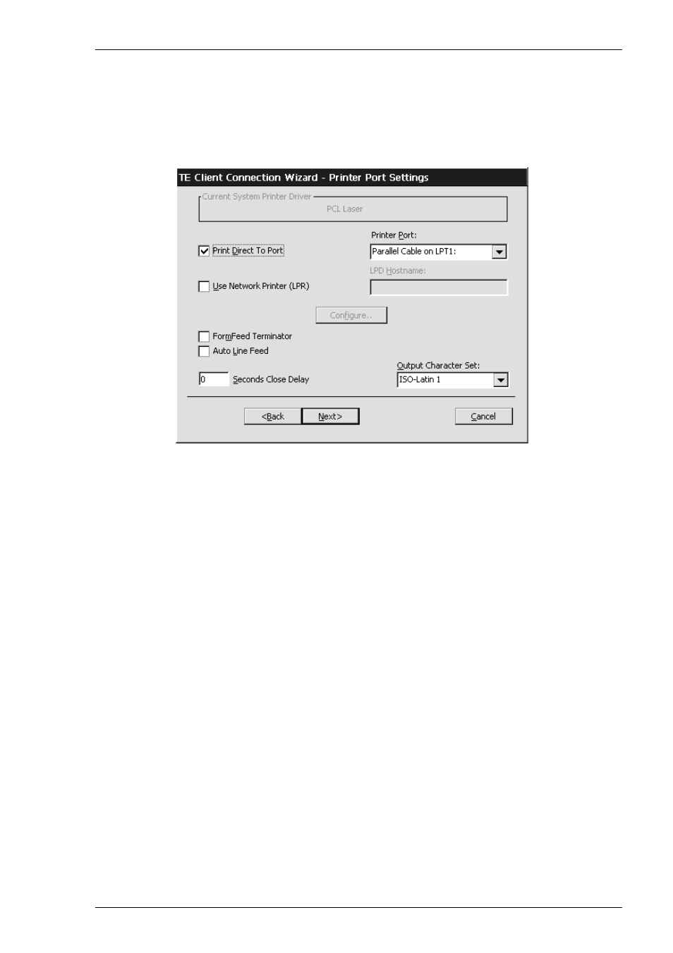 Printer port settings, Connection wizard, Printer port settings -23 | HP Compaq t5710 Thin Client User Manual | Page 35 / 342