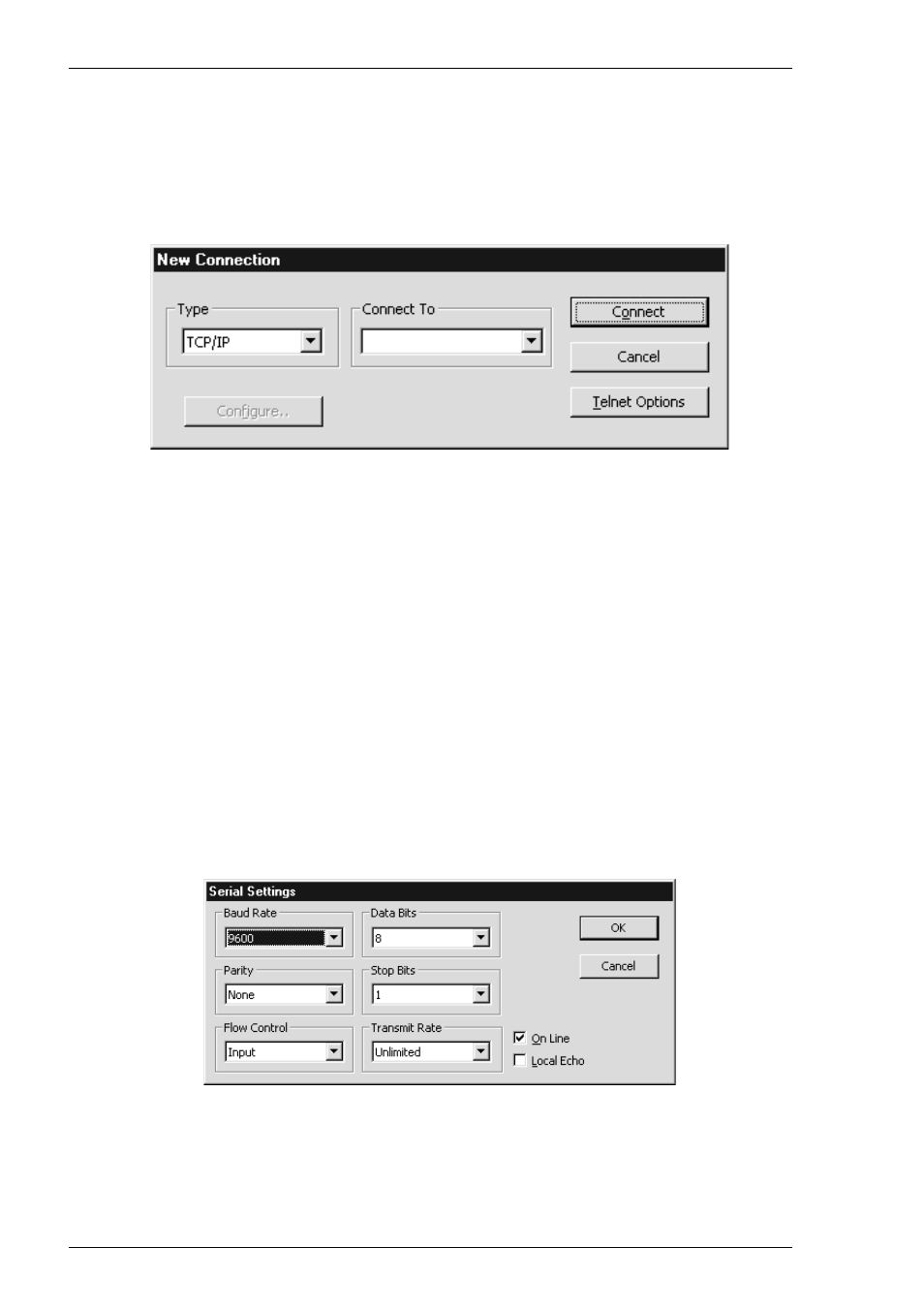 New connection dialog box, New connection | HP Compaq t5710 Thin Client User Manual | Page 68 / 342