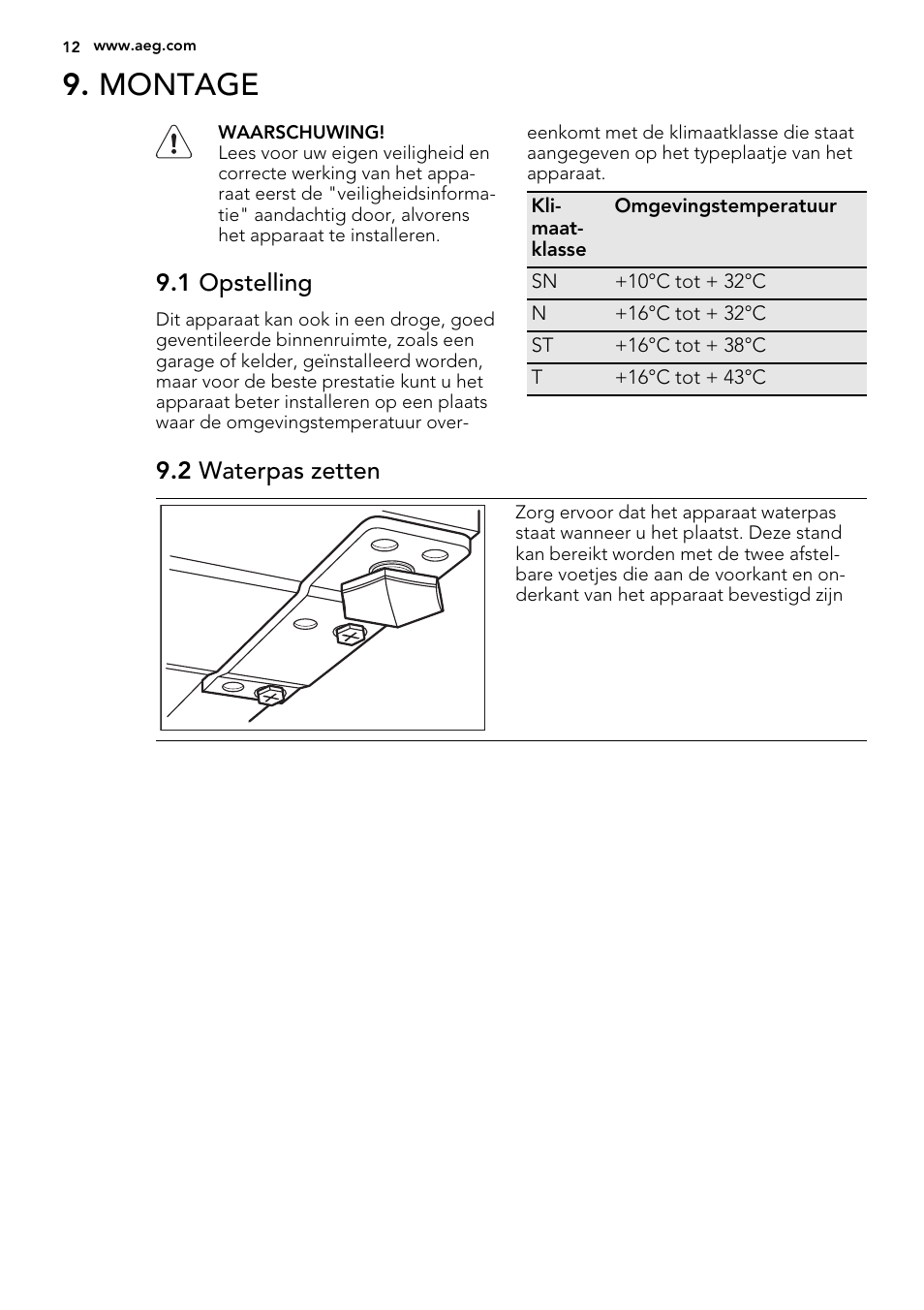 Montage | AEG S71700TSX0 User Manual | Page 12 / 72