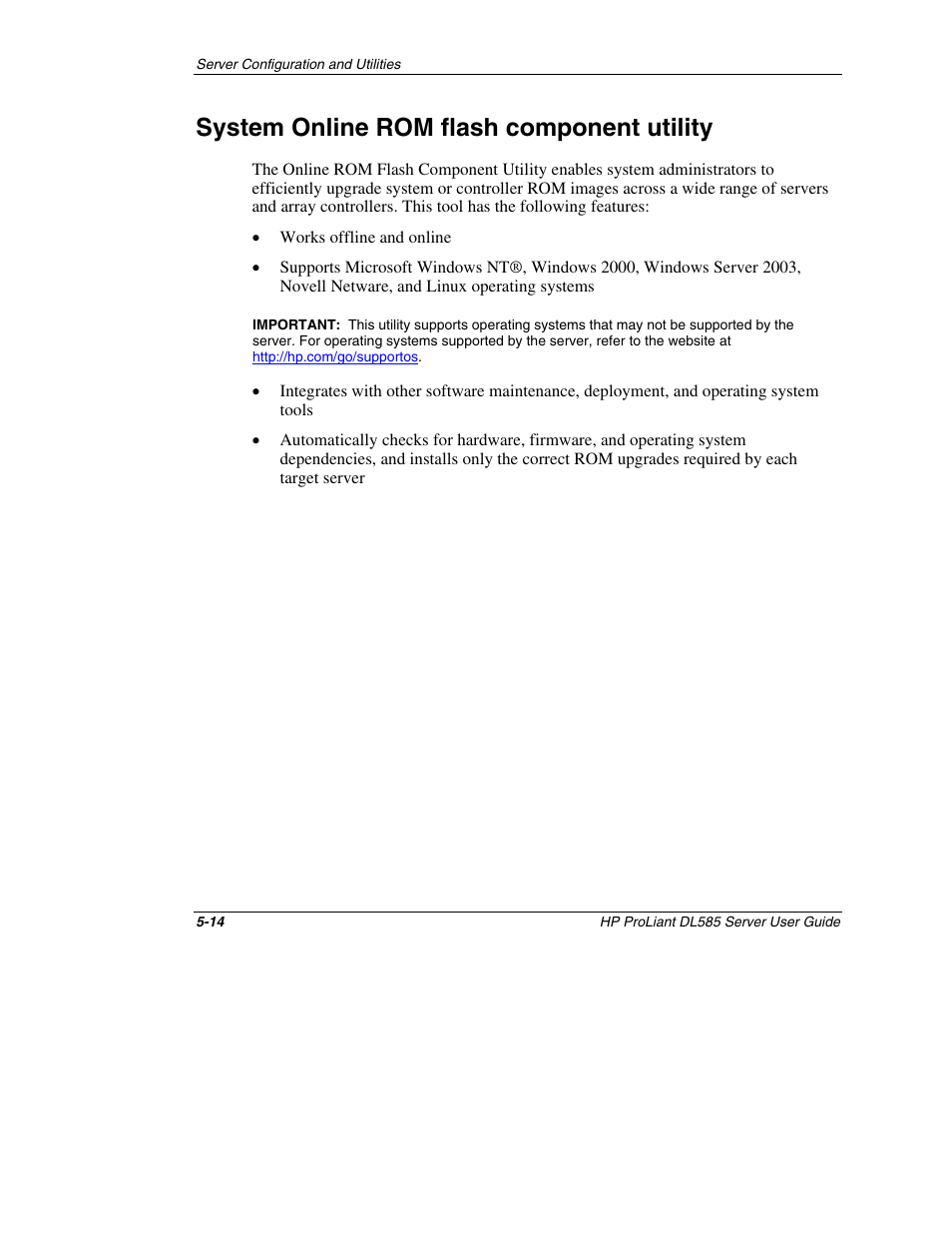 System online rom flash component utility, System online rom flash component utility -14 | HP ProLiant DL585 Server User Manual | Page 111 / 183