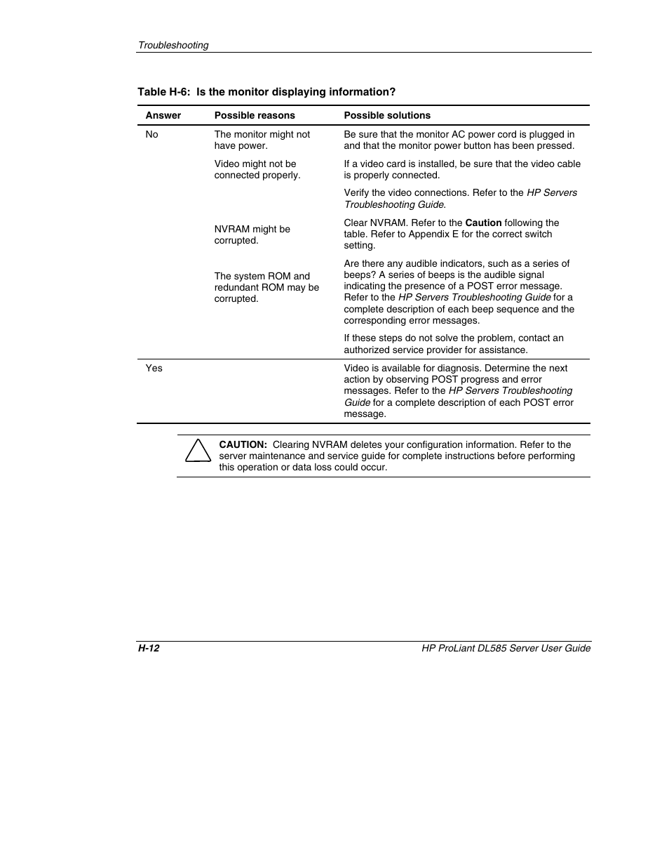 HP ProLiant DL585 Server User Manual | Page 170 / 183