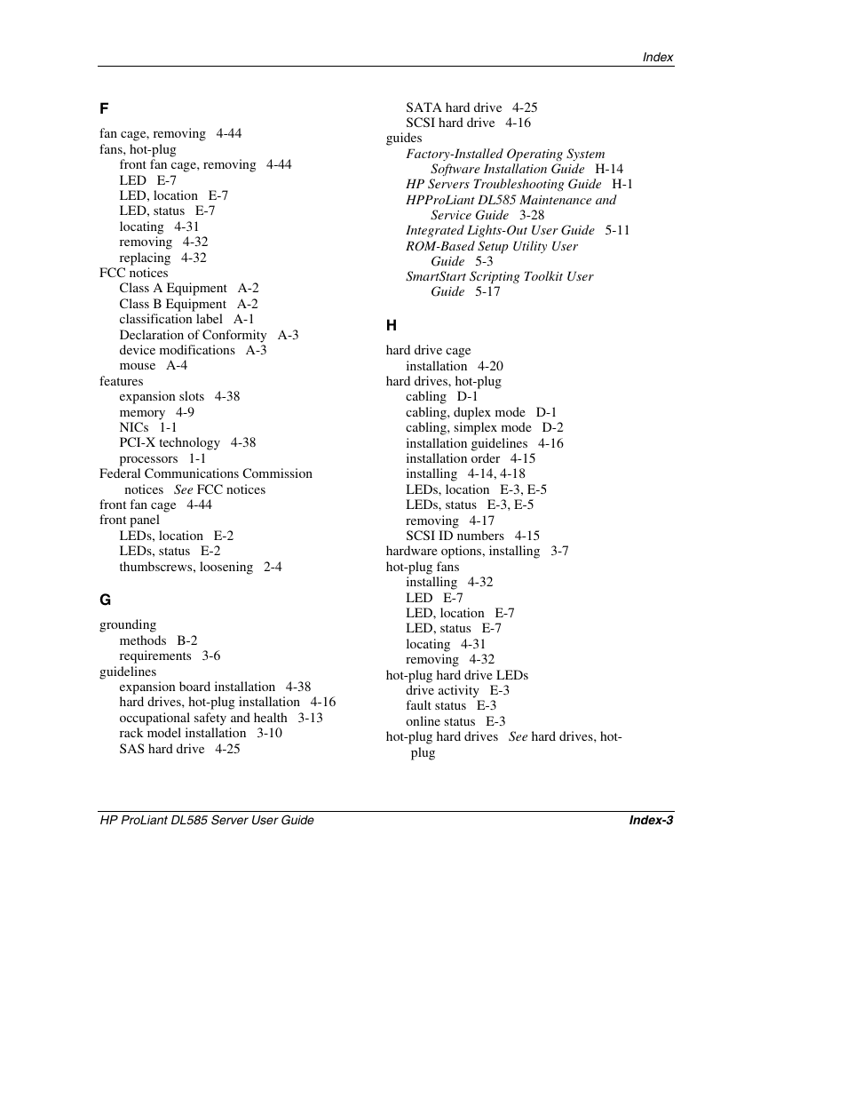 HP ProLiant DL585 Server User Manual | Page 177 / 183