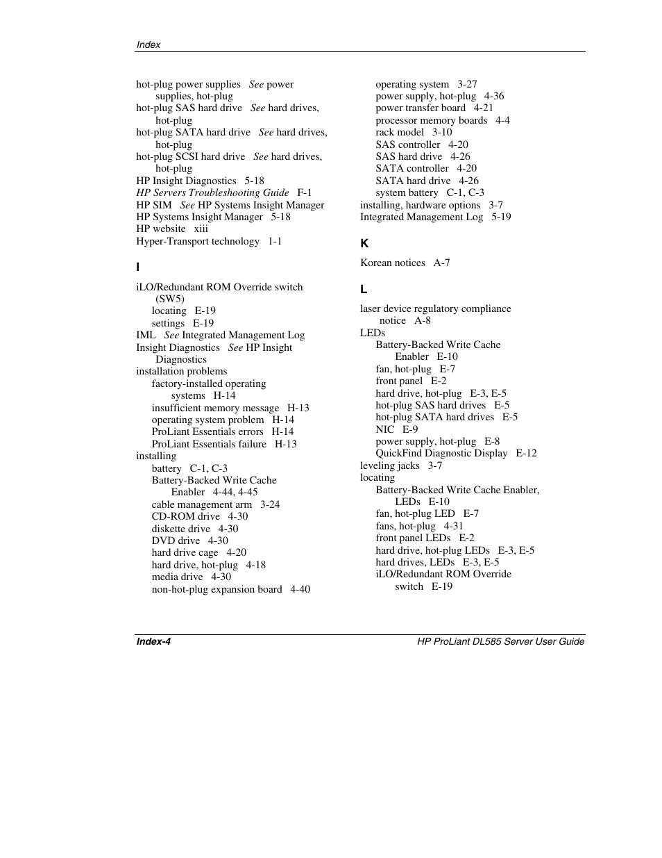 HP ProLiant DL585 Server User Manual | Page 178 / 183