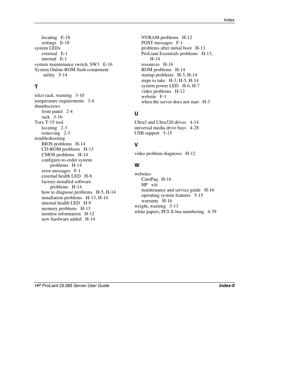 HP ProLiant DL585 Server User Manual | Page 183 / 183