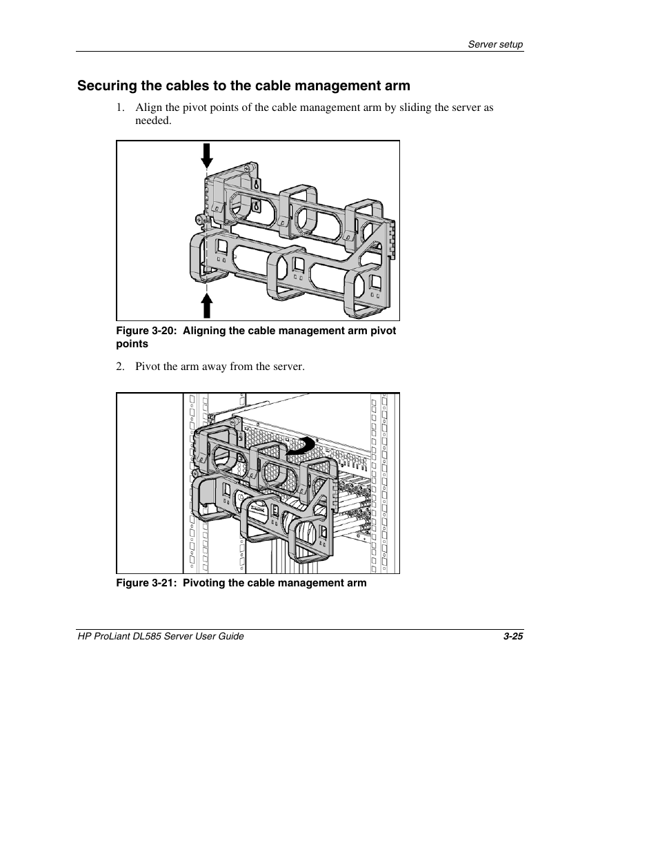 Securing the cables to the cable management arm | HP ProLiant DL585 Server User Manual | Page 48 / 183