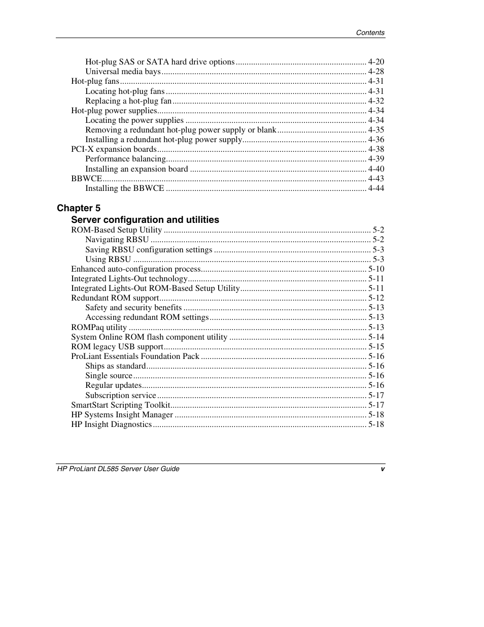 HP ProLiant DL585 Server User Manual | Page 5 / 183