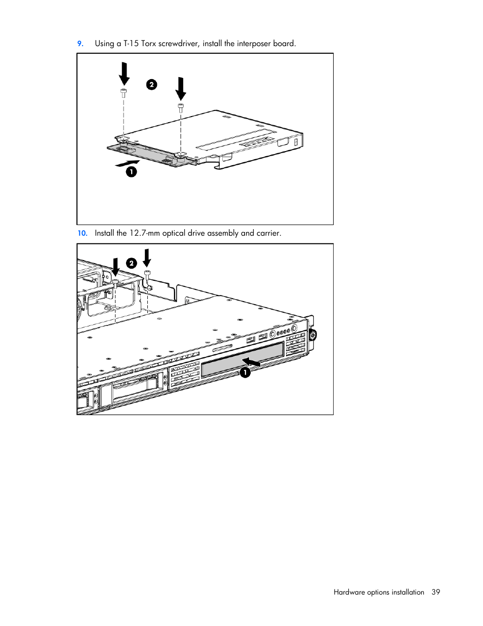 HP ProLiant DL320 G5p Server User Manual | Page 39 / 106