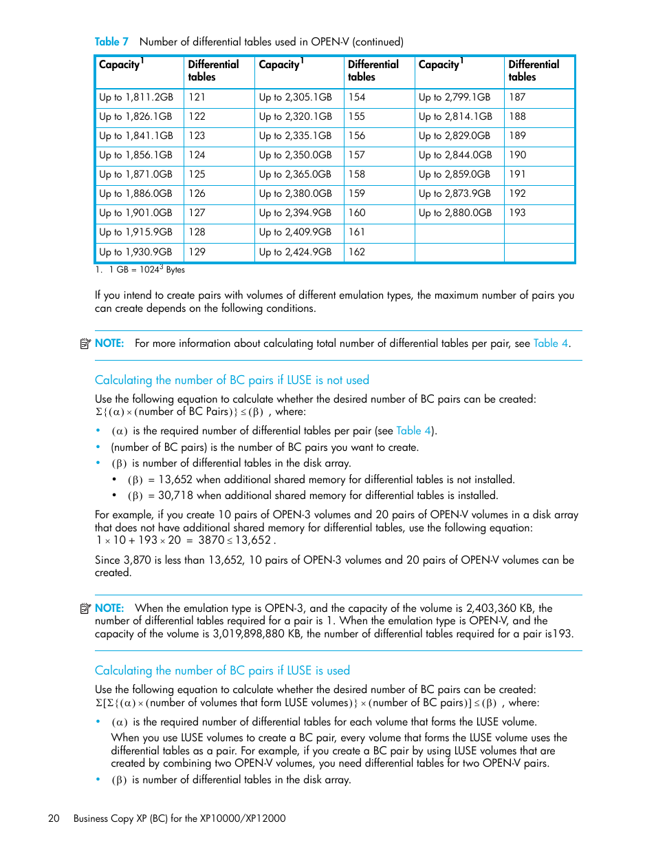 Calculating the number of bc pairs if luse is used | HP XP Business Copy Software User Manual | Page 20 / 92
