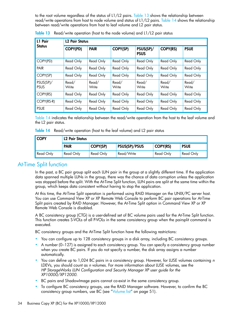 At-time split function | HP XP Business Copy Software User Manual | Page 34 / 92