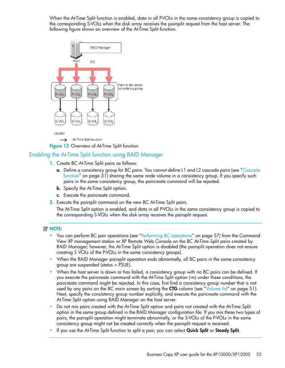 Figure 13 overview of at-time split function, 13 overview of at-time split function | HP XP Business Copy Software User Manual | Page 35 / 92