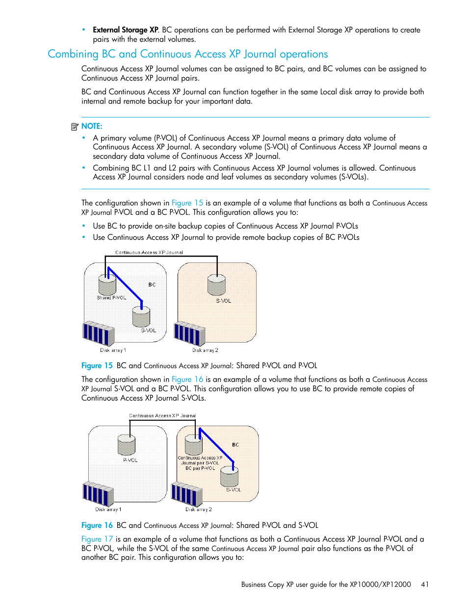 15 bc and, Continu, 16 bc and | HP XP Business Copy Software User Manual | Page 41 / 92