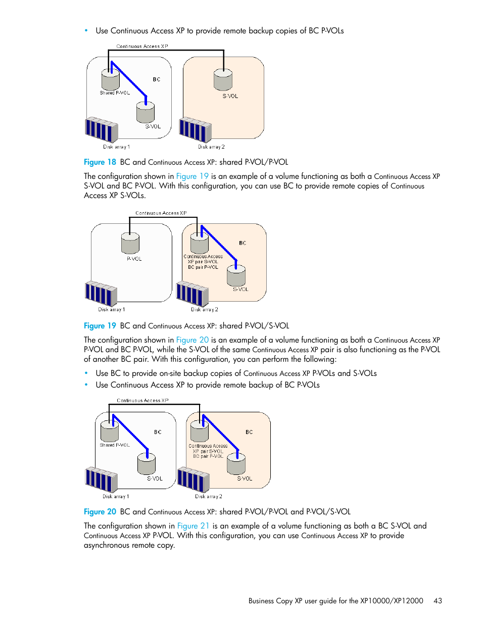 18 bc and, Cont, 19 bc and | 20 bc and, Figure 18 | HP XP Business Copy Software User Manual | Page 43 / 92