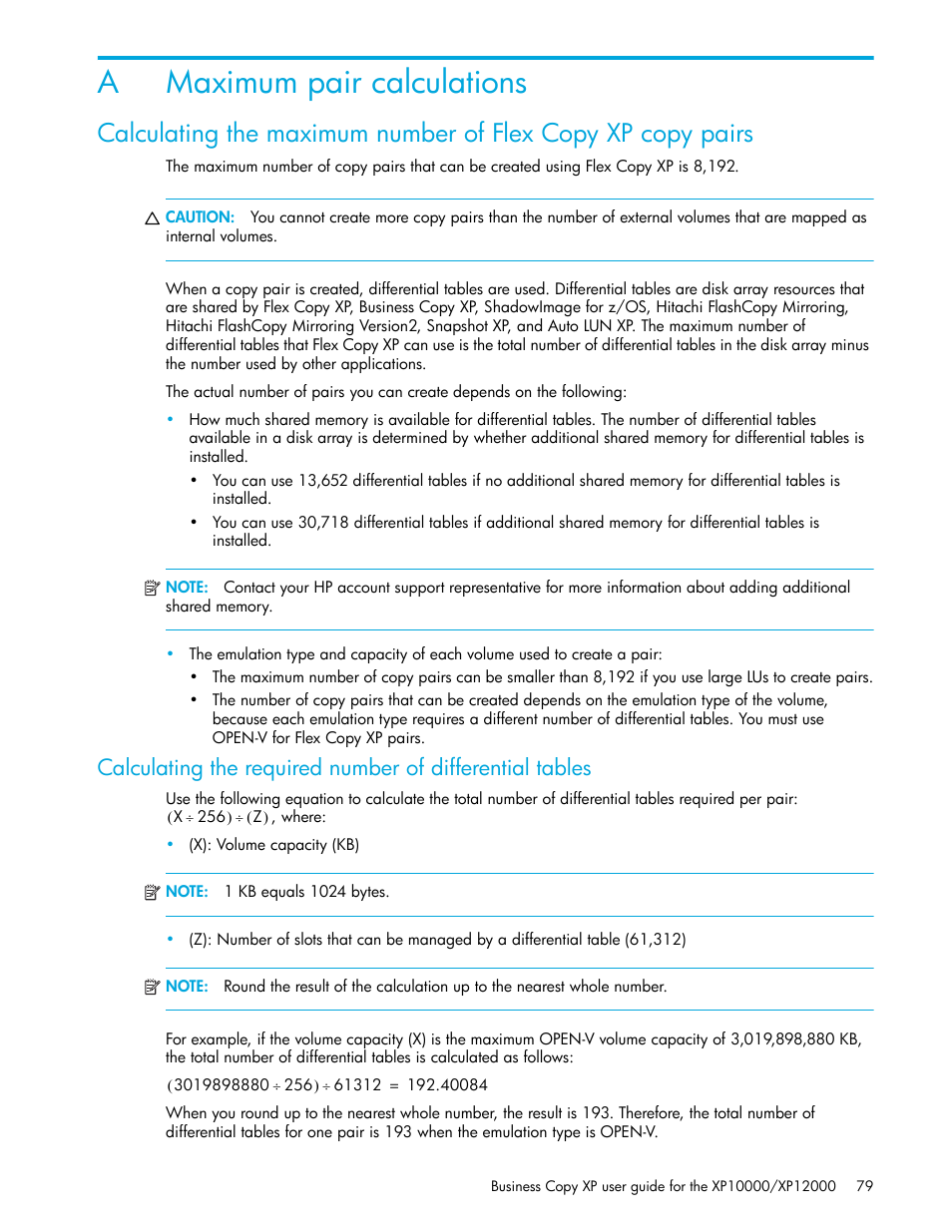 Maximum pair calculations, A maximum pair calculations, Amaximum pair calculations | HP XP Business Copy Software User Manual | Page 79 / 92