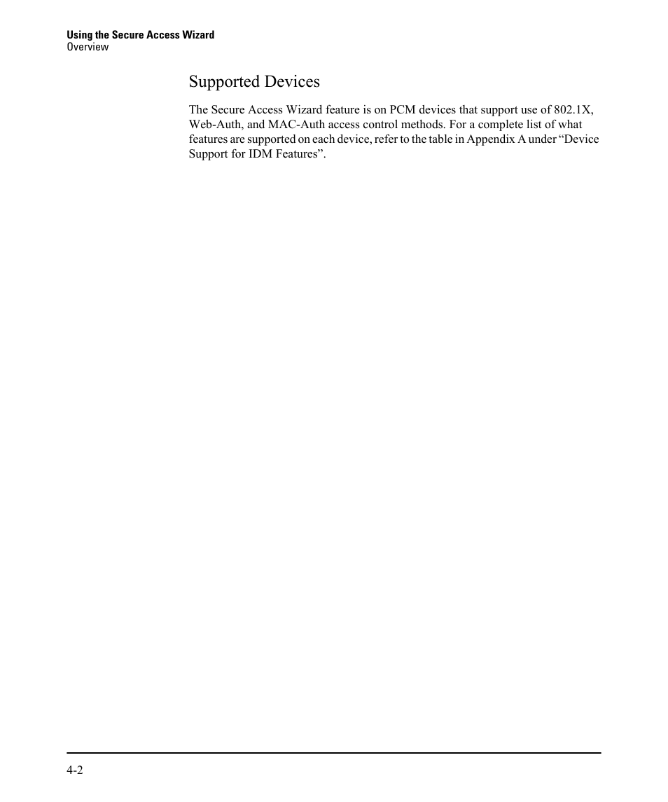 Supported devices, Supported devices -2 | HP Identity Driven Manager Software Licenses User Manual | Page 180 / 230