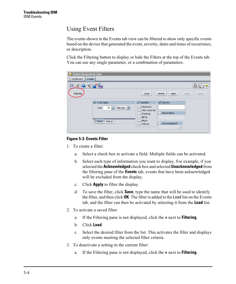 Using event filters, Using event filters -4 | HP Identity Driven Manager Software Licenses User Manual | Page 206 / 230