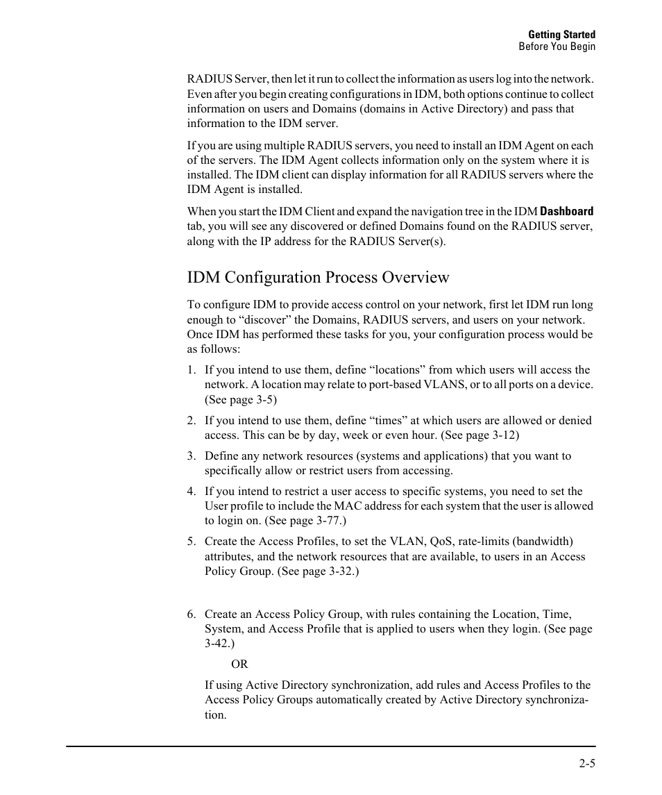 Idm configuration process overview, Idm configuration process overview -5 | HP Identity Driven Manager Software Licenses User Manual | Page 21 / 230