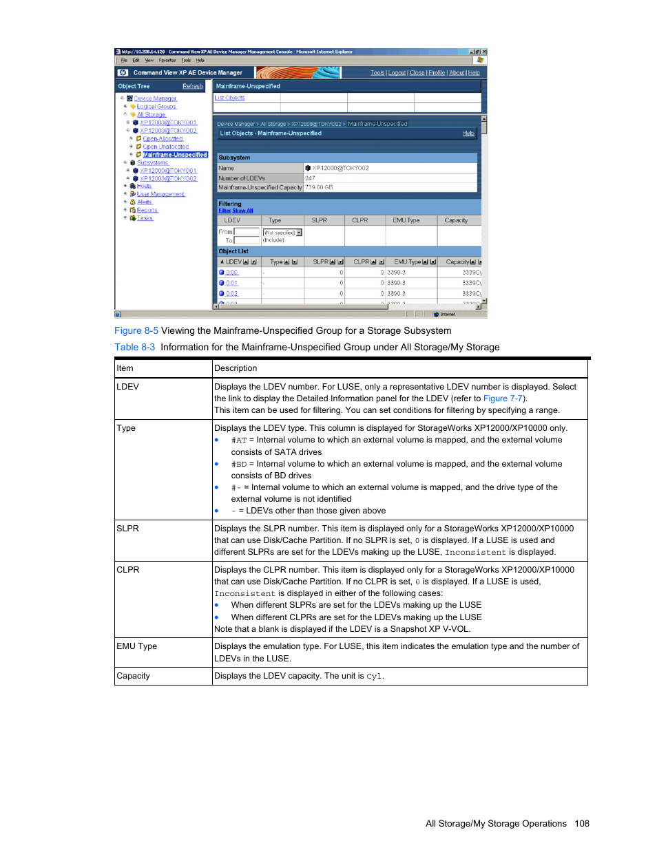 HP XP Command View Advanced Edition Software User Manual | Page 108 / 201