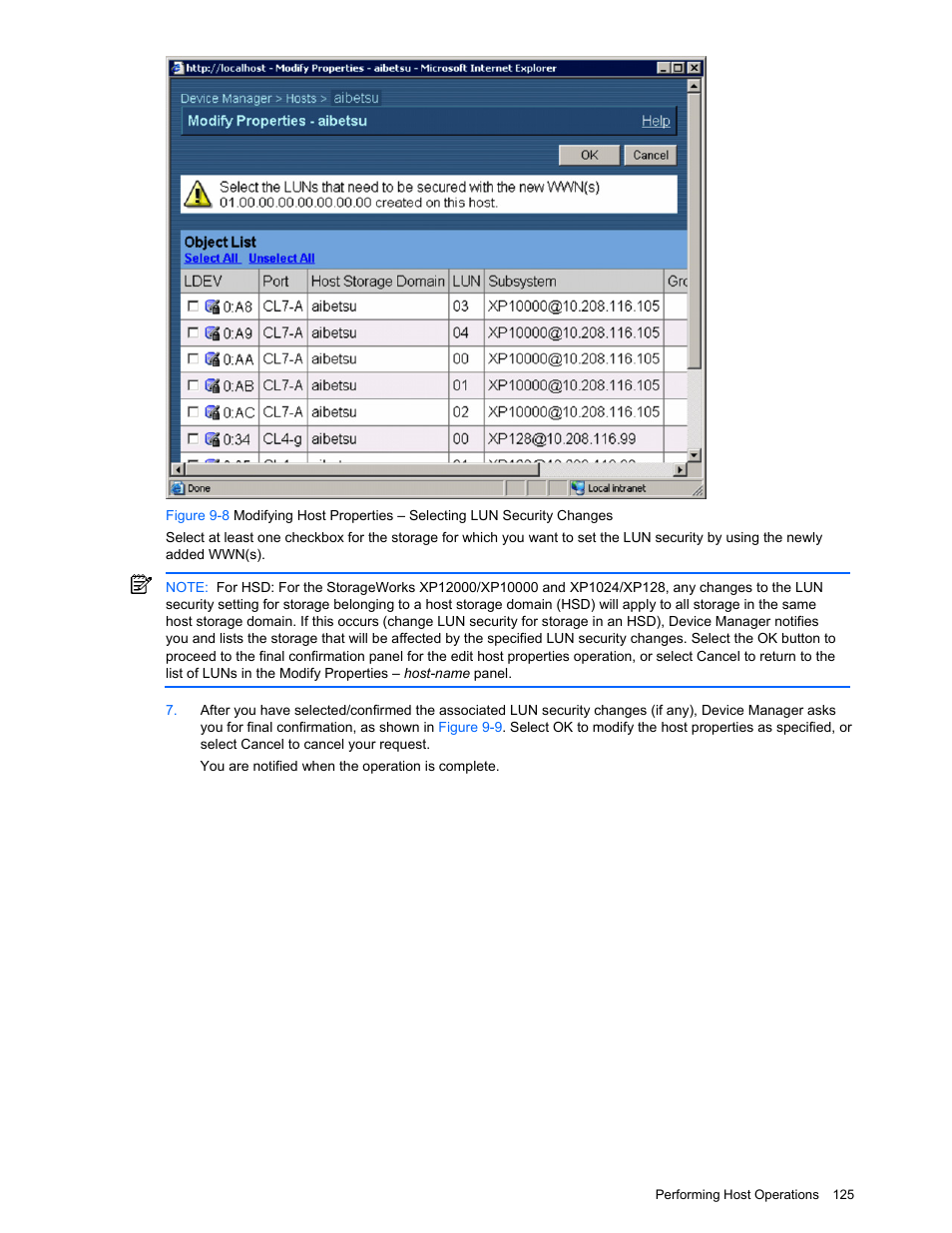 HP XP Command View Advanced Edition Software User Manual | Page 125 / 201